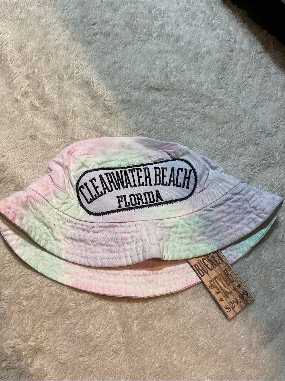 Clearwater Beach Florida Tie-Dye Bucket Hat NWT